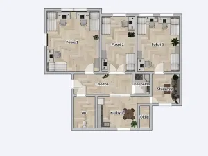 Pronájem pokoje, Olomouc, Žilinská, 108 m2