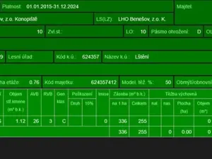 Prodej lesa, Lštění, 7603 m2