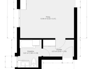 Pronájem bytu 1+kk, Brno, Slovákova, 24 m2