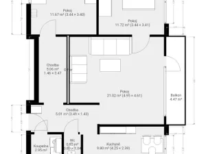 Pronájem bytu 3+1, Brno - Nový Lískovec, Oblá, 73 m2
