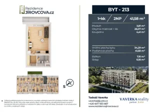 Prodej bytu 1+kk, České Budějovice, Jírovcova, 41 m2