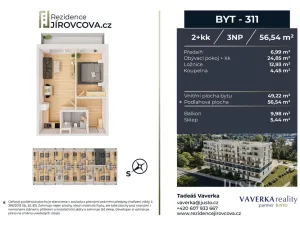 Prodej bytu 2+kk, České Budějovice, Jírovcova, 56 m2