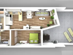 Pronájem bytu 2+kk, Praha - Prosek, Kytlická, 53 m2