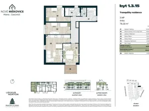 Prodej bytu 4+kk, Praha - Miškovice, Polabská, 79 m2