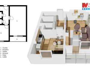 Prodej bytu 1+1, Jičín - Nové Město, Barákova, 39 m2