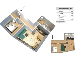 Prodej bytu 2+kk, Předměřice nad Jizerou, 55 m2