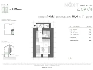 Prodej bytu 1+kk, Praha - Vysočany, Kolmá, 18 m2