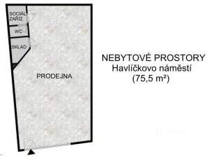 Pronájem obchodního prostoru, Písek, Havlíčkovo nám., 75 m2