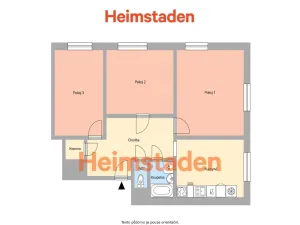 Pronájem bytu 3+1, Ostrava - Poruba, Opletalova, 71 m2