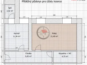 Pronájem bytu 1+1, Moravské Budějovice, Tyršova, 49 m2