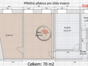 Pronájem bytu 2+1, Moravské Budějovice, Tyršova, 70 m2