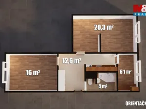 Prodej bytu 2+1, Ústí nad Labem - Střekov, Barrandova, 62 m2