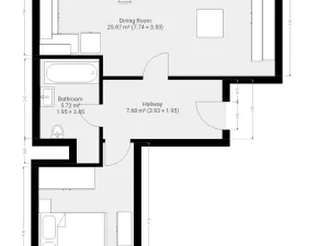 Pronájem bytu 2+kk, Praha - Libeň, Nad Kolčavkou, 55 m2