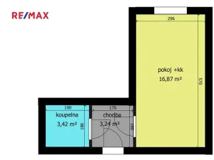 Pronájem bytu 1+kk, Milovice, Slepá, 25 m2