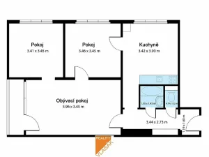 Pronájem bytu 3+1, Kadaň, Klášterecká, 71 m2