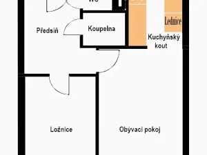 Pronájem bytu 2+kk, Praha - Záběhlice, Dunická, 43 m2