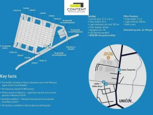Pronájem výrobních prostor, Uničov, Šumperská, 5000 m2