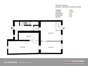 Pronájem obchodního prostoru, Ivančice - Němčice, Ke Karlovu, 129 m2