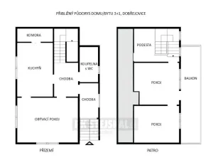 Pronájem rodinného domu, Hosín - Dobřejovice, 83 m2