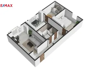 Prodej bytu 3+1, Kuřim, Na Loučkách, 68 m2