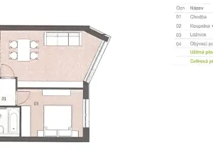 Pronájem bytu 2+kk, Praha - Michle, U plynárny, 50 m2