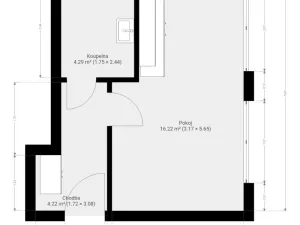 Pronájem bytu 1+kk, Brno - Bystrc, Markůvky, 25 m2