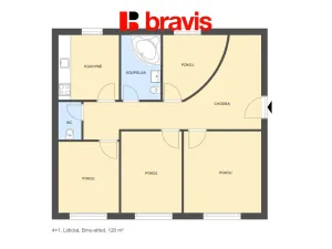 Pronájem bytu 4+1, Brno - Veveří, Lidická, 120 m2