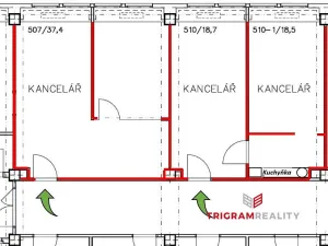 Pronájem kanceláře, Hradec Králové - Slezské Předměstí, Jižní, 18 m2