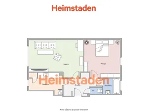 Pronájem bytu 2+1, Orlová - Poruba, Slezská, 50 m2