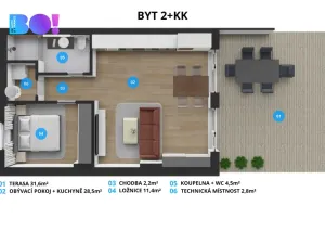 Pronájem apartmánu, Soběšovice, 70 m2