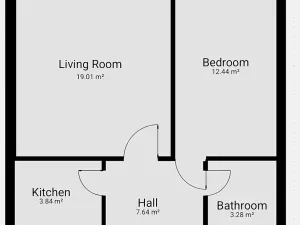 Prodej bytu 2+1, Praha - Krč, Pacovská, 48 m2