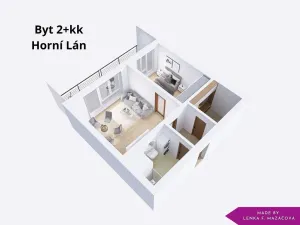 Pronájem bytu 2+kk, Olomouc - Nová Ulice, Horní lán, 48 m2