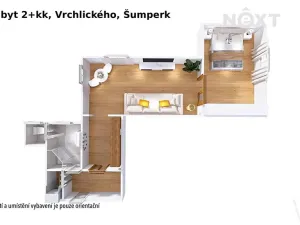 Prodej bytu 2+kk, Šumperk, Vrchlického, 50 m2