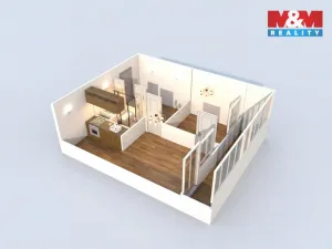 Prodej bytu 2+kk, Kladno - Kročehlavy, Polská, 48 m2