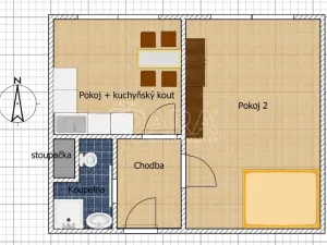 Pronájem bytu 1+1, Praha - Libuš, Na domovině, 38 m2