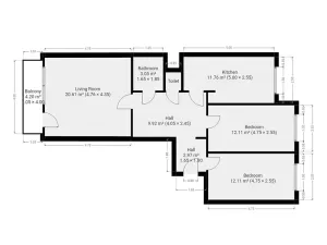 Prodej bytu 3+1, Praha - Hlubočepy, Peškova, 73 m2