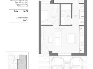 Prodej bytu 2+kk, Benejúzar, Španělsko, 56 m2