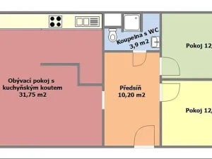 Pronájem bytu 3+kk, Český Brod, Na Cihelně, 70 m2