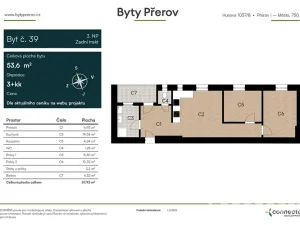 Prodej bytu 3+kk, Přerov, Husova, 54 m2