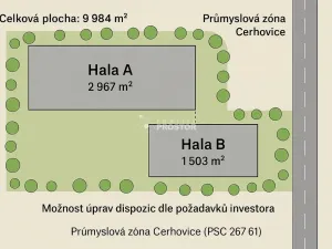Prodej komerčního pozemku, Cerhovice, Plzeňská, 9984 m2