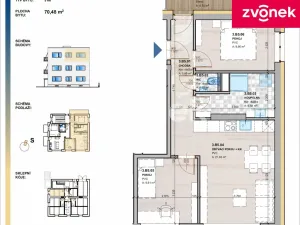 Pronájem bytu 3+kk, Zlín, 55 m2