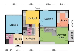 Pronájem bytu 4+1, Jindřichův Hradec, Kosmonautů, 87 m2
