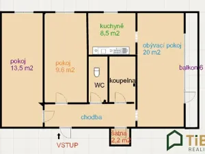 Pronájem bytu 3+1, Brno, 72 m2