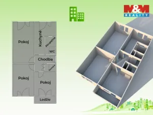 Prodej bytu 3+1, Valašské Meziříčí, Zdeňka Fibicha, 73 m2