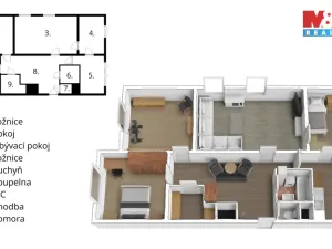 Prodej bytu 4+1, Mladošovice, 109 m2