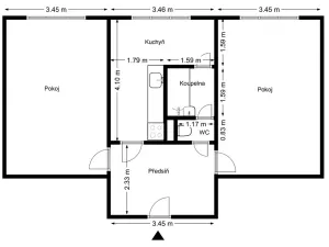 Prodej bytu 2+1, Praha - Kamýk, Zárubova, 58 m2