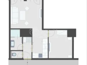 Pronájem bytu 2+kk, Praha - Karlín, Sokolovská, 39 m2