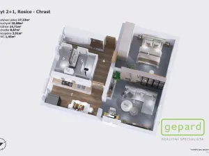 Prodej bytu 2+1, Rosice, 56 m2