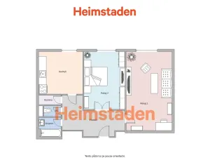 Pronájem bytu 2+1, Karviná - Nové Město, tř. Osvobození, 57 m2