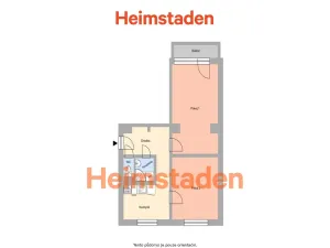Pronájem bytu 2+1, Ostrava - Mariánské Hory, Mojmírovců, 50 m2